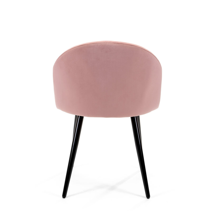 Beallsville 47cm H Tufted Velvet Upholstered Upholstered Back Side Chair in Pink