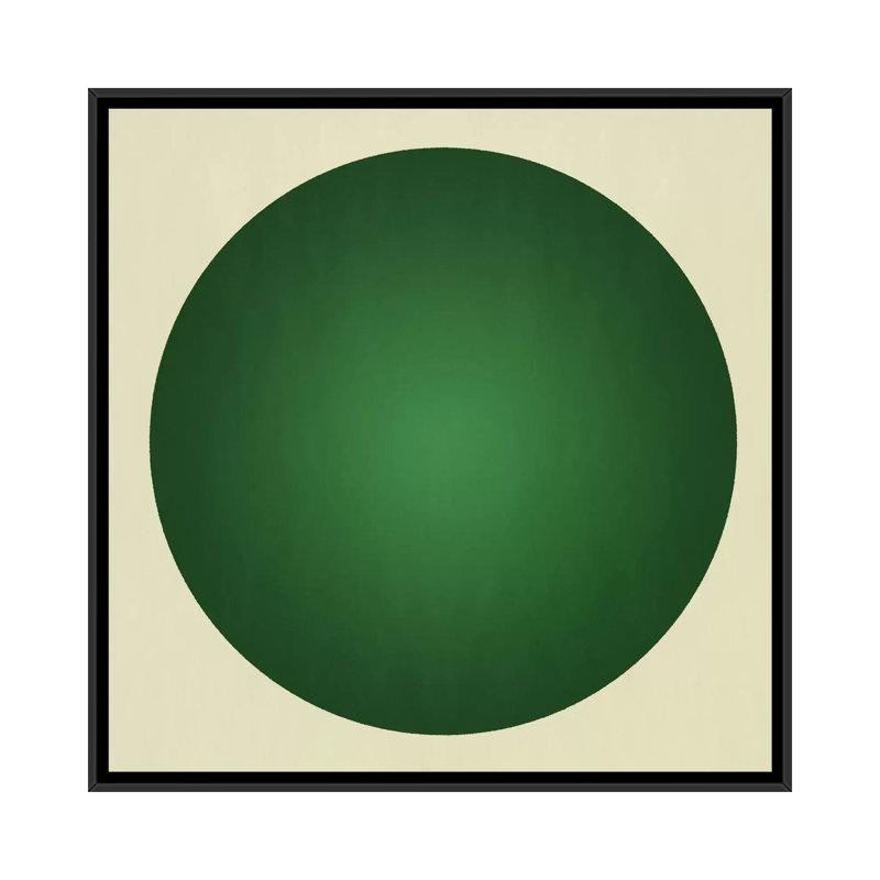 Albree Modern Orb, impression sur toile, H 18 po x l 18 po x P 1,5 po, Toile avec cadre flottant noir, Pas de tapis