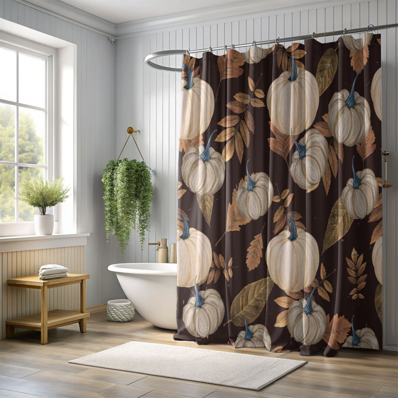 Harvest Shine - rideau de douche standard 1 pièce, H 74 po x l 71 po