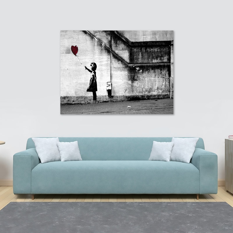 Balloon Girl There Is Always Hope by Banksy - Wrapped Canvas Print, 20.5cm H x 30.5cm W x 3.8cm D