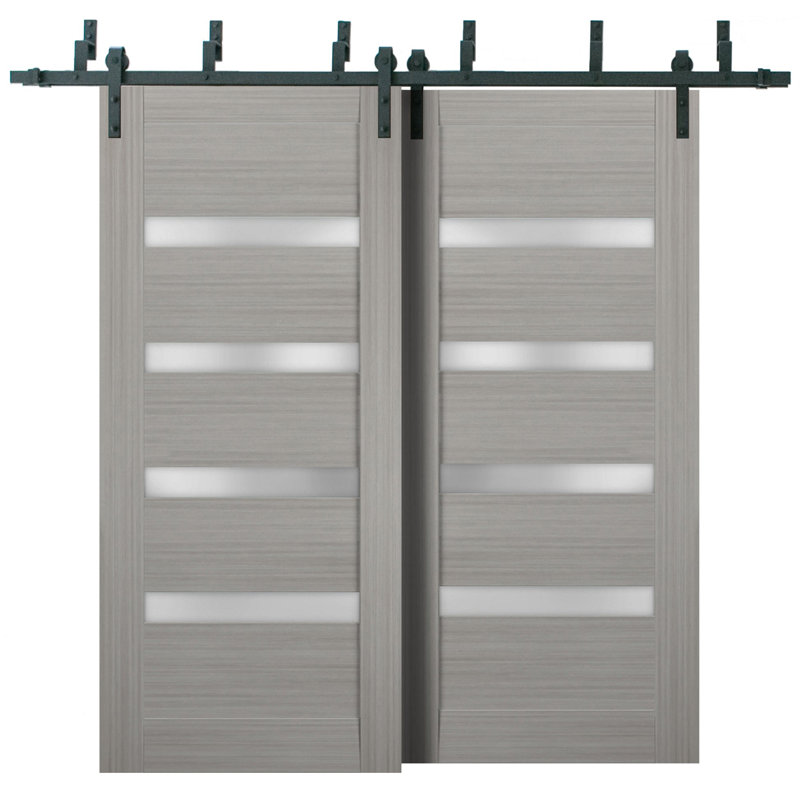Portes coulissantes en verre givré Quadro, 64 po x 84 po
