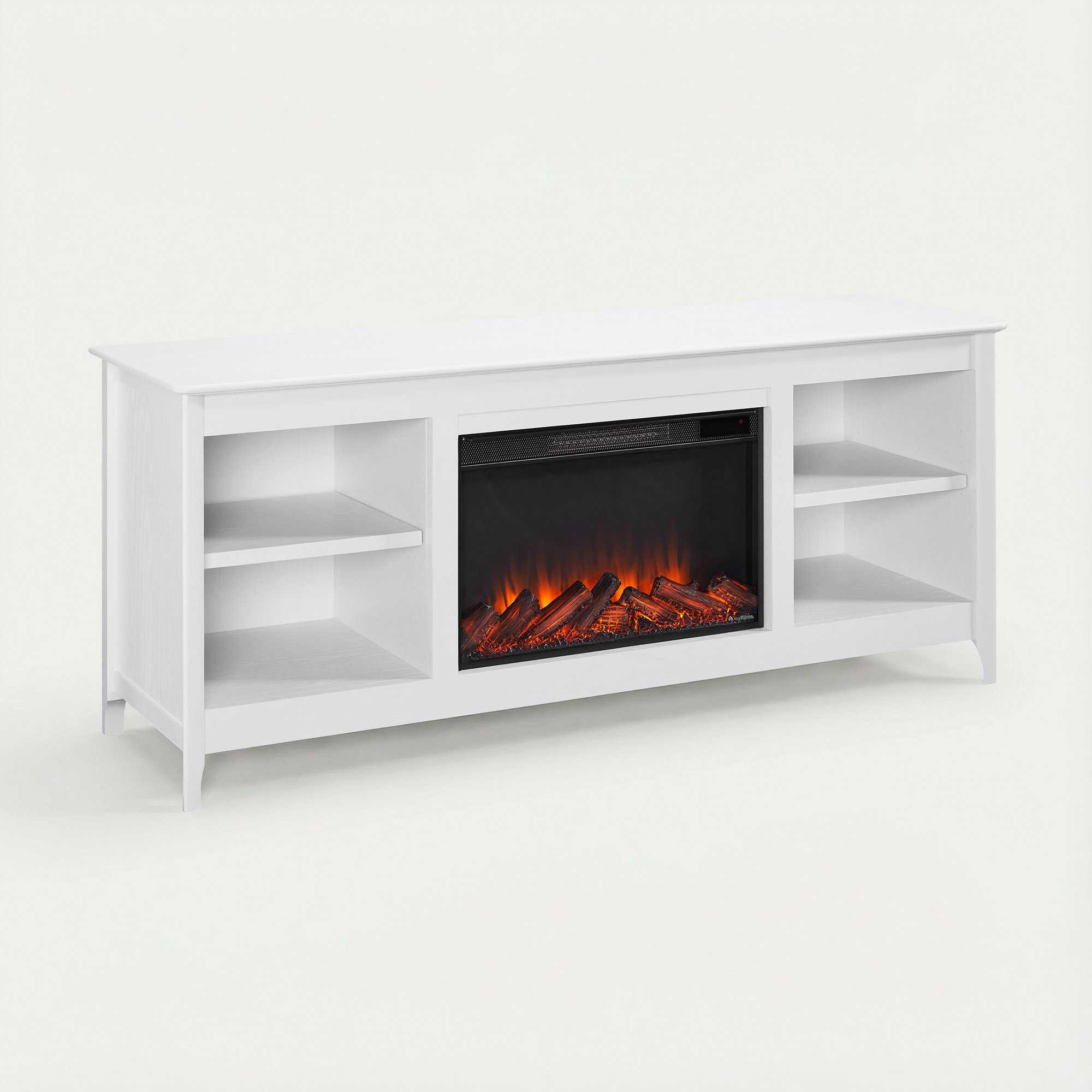 Fraley 68" Electric Fireplace TV Stand, Whitewash