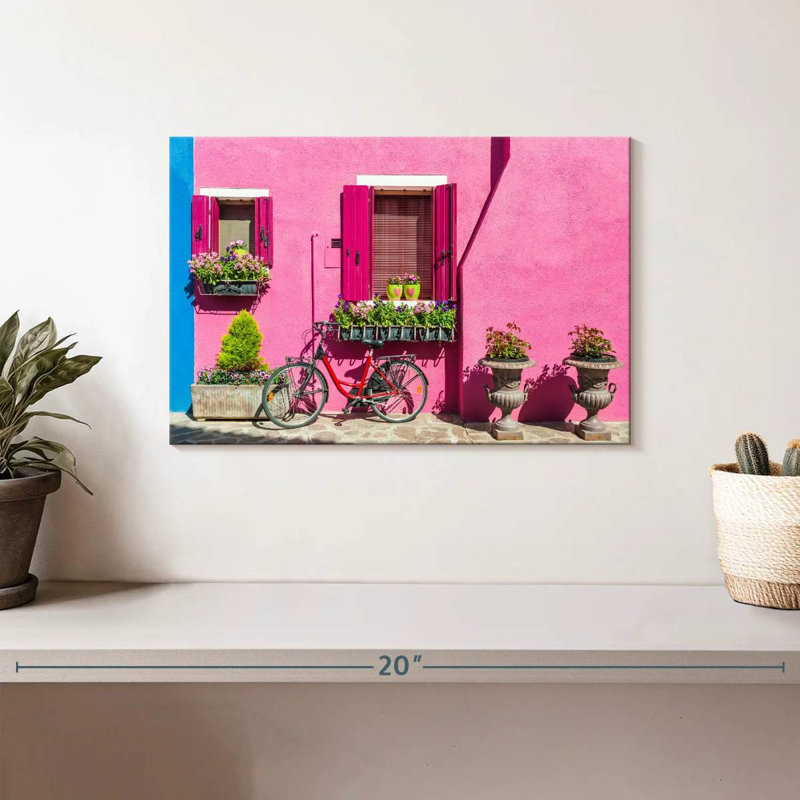 Lilie rose Burano House, H 8 po x l 12 po