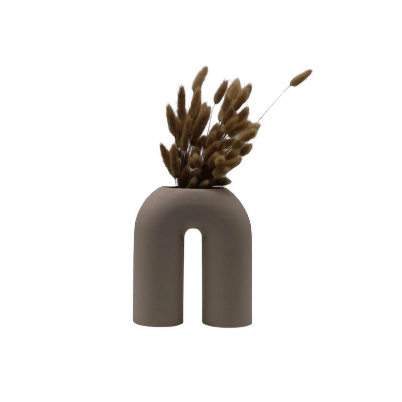Corprew Table Vase 1, 16cm H x 19cm W x 20cm D, Mink