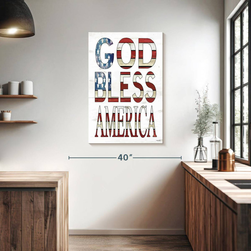 Kema Patriotic God Bless America, H 39 po x l 26 po