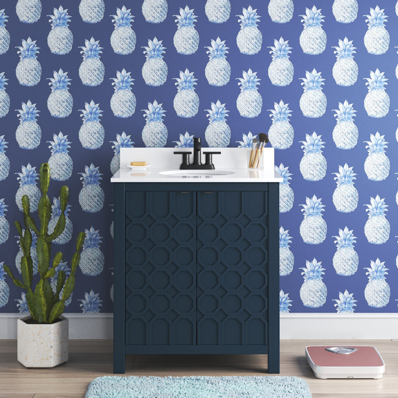 Ensemble de meuble-lavabo simple 30 po Barkley, Bleu Franklin