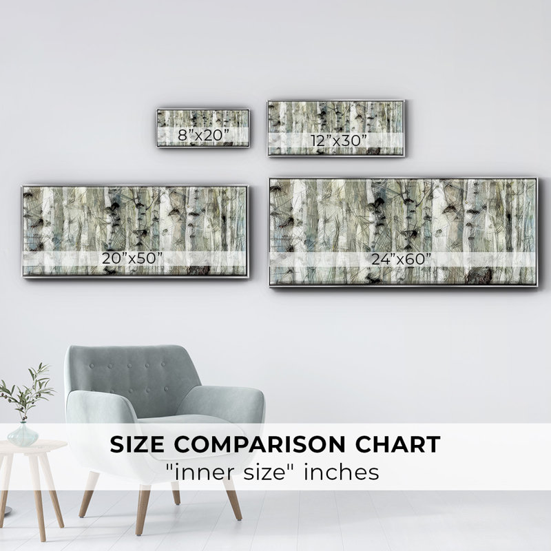 Birch III- Framed Canvas