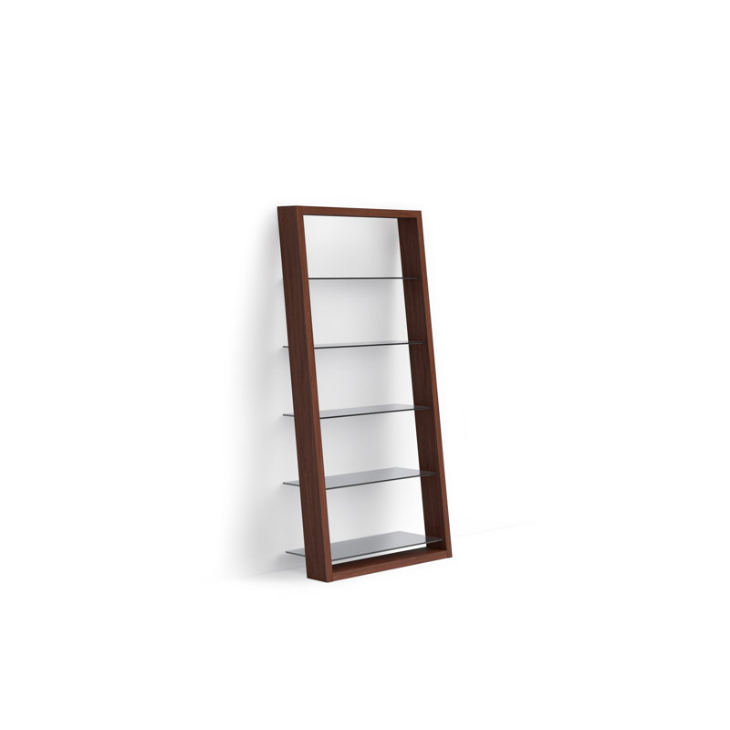 Eileen Blanc 74" H x 34.25 W Ladder Bookcase, Chocolate Stained Walnut