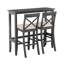 Ensemble de coin-repas à hauteur de bar rectangulaire en bois de 48 po Farmhouse-2104789039