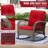 4-Piece Wicker Rocking Chairs Set - Wide Armrests, Thick Cushions, Patio Furniture for Porch, Backyard & Garden-1757029794
