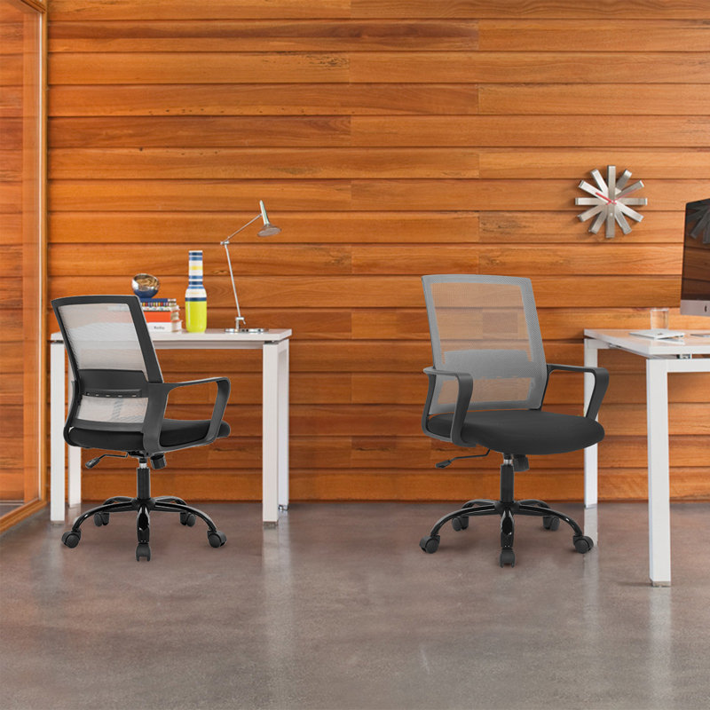 Chaise de travail en filet pour bureau personnel, Gris