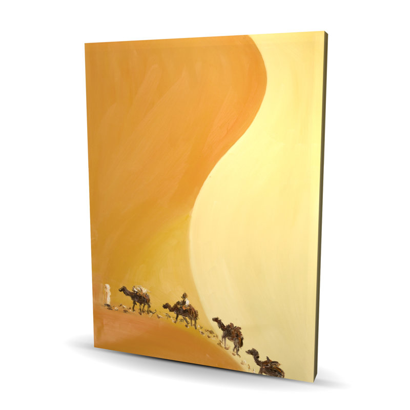 Désert du Sahara avec chameaux