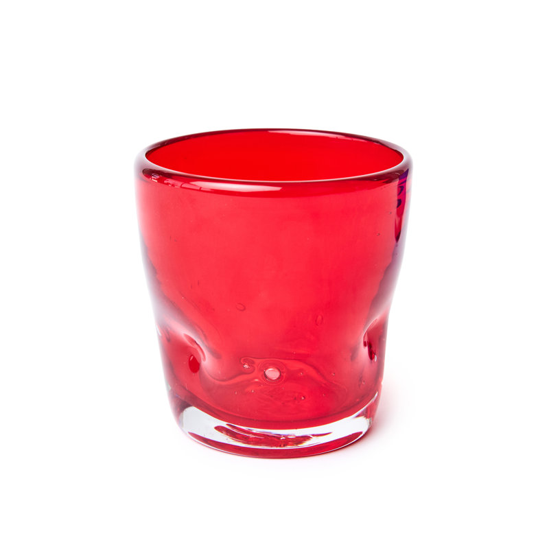 Glass Drinking Glass, Red