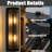 2-light H20" Modern Black Outdoor Wall Light With Dusk-to-dawn Sensor And Clear Tempered Glass Weather-resistant Front Door Garage Exterior Lighting Fixture