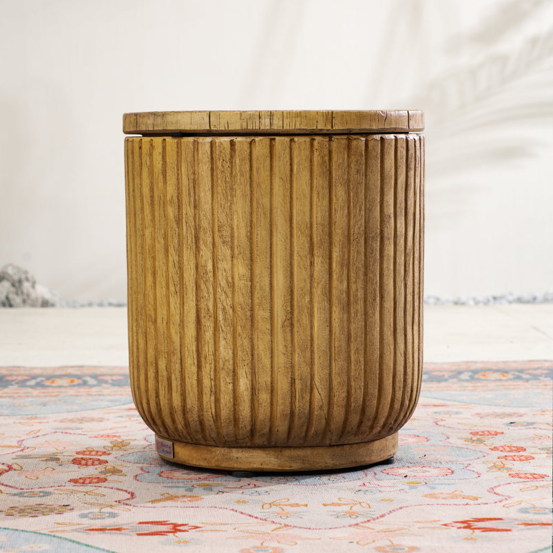 Multifunctional Outdoor Terrafab Side Table With Hidden Ice Bucket