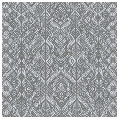 Gray Ikat Pattern Double Sided Throw Pillows