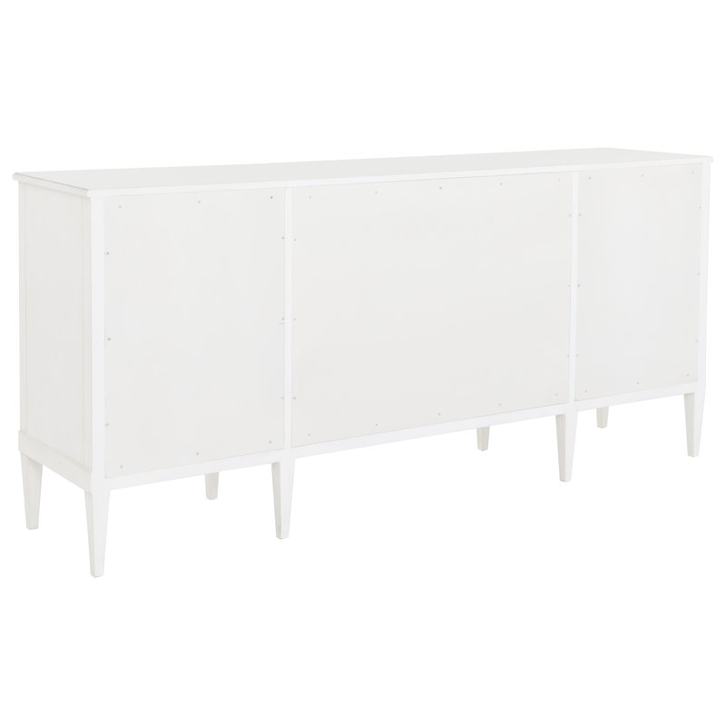 Camille 79.5" Credenza, Linen/Antique Pewter