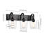 Landan 22" 3 - Light Dimmable Vanity Light with Clear Glass Shade for Bathroom Lighting Black
