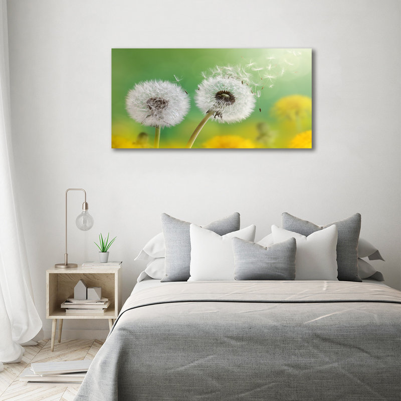 Dandelions - No Frame Print on Glass, Canvas, 70cm H x 140cm W x 2cm D