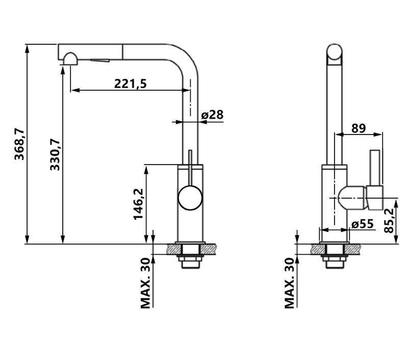 Invena Kitchen Faucet