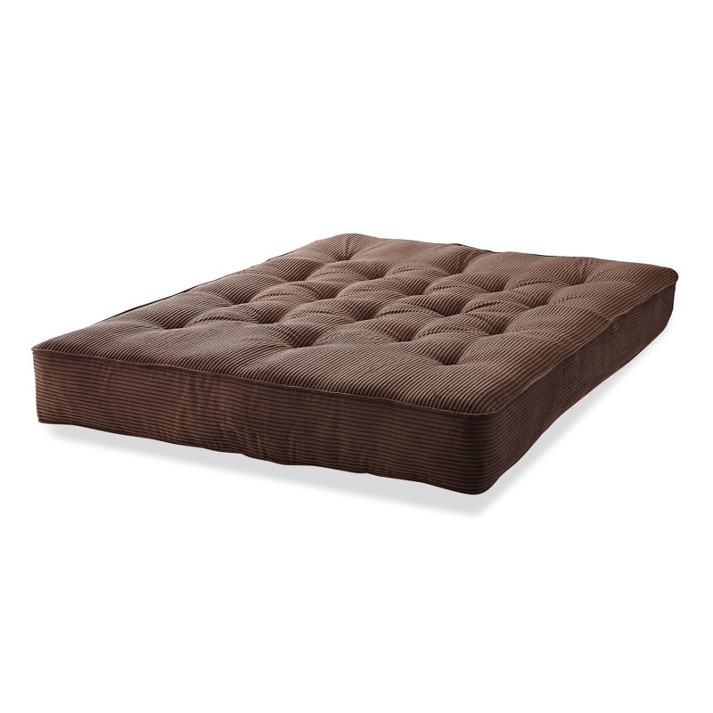 Matelas de futon à ressorts 8 po, Velours côtelé java