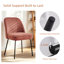 Linen Upholstered Dining Chair Spring Soft Padded with 12cm Thick Seat Cushion-1109514506