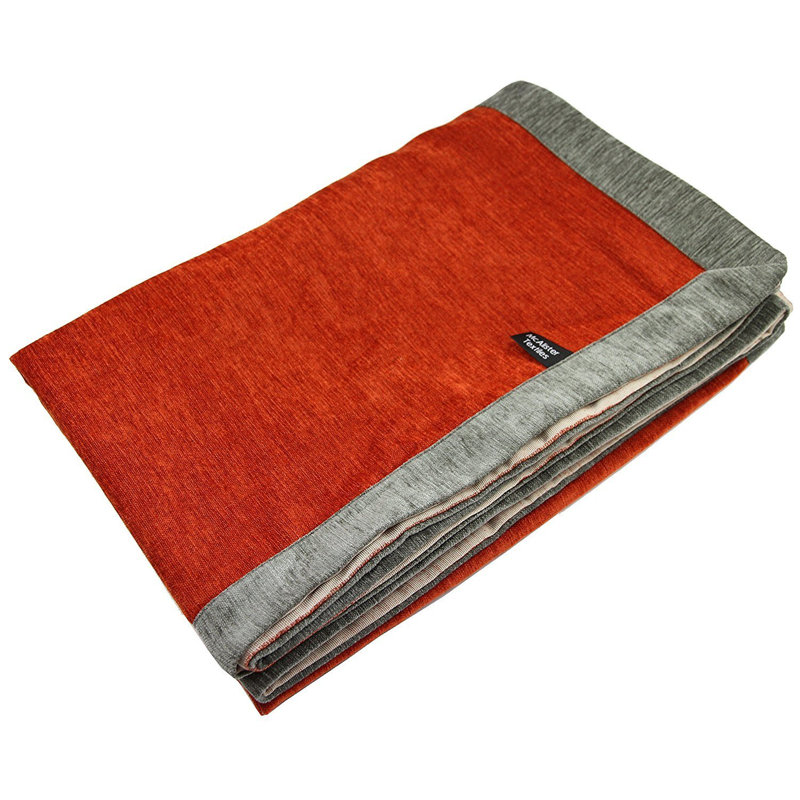 Baccus Throw Blanket, Orange/Grey