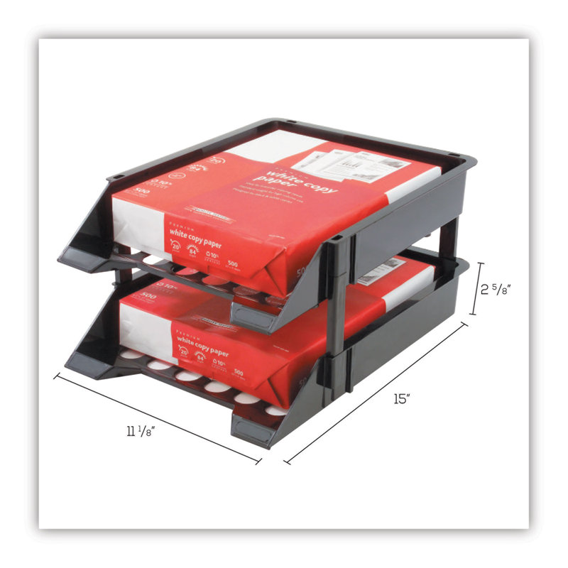 Deflect-o® Super Tray® Unbreakable Countertop Tray Plastic Stackable File Organizer