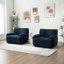 Chaise d'appoint rembourrée moderne en chenille avec sièges profonds-1373697638