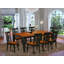 Ensemble de table de salle à manger 9 pièces comprenant une table de salle à manger rectangulaire avec rallonge papillon et 8 chaises en bois, 42 po x 84 po, noir et cerisier-133991262-133991261