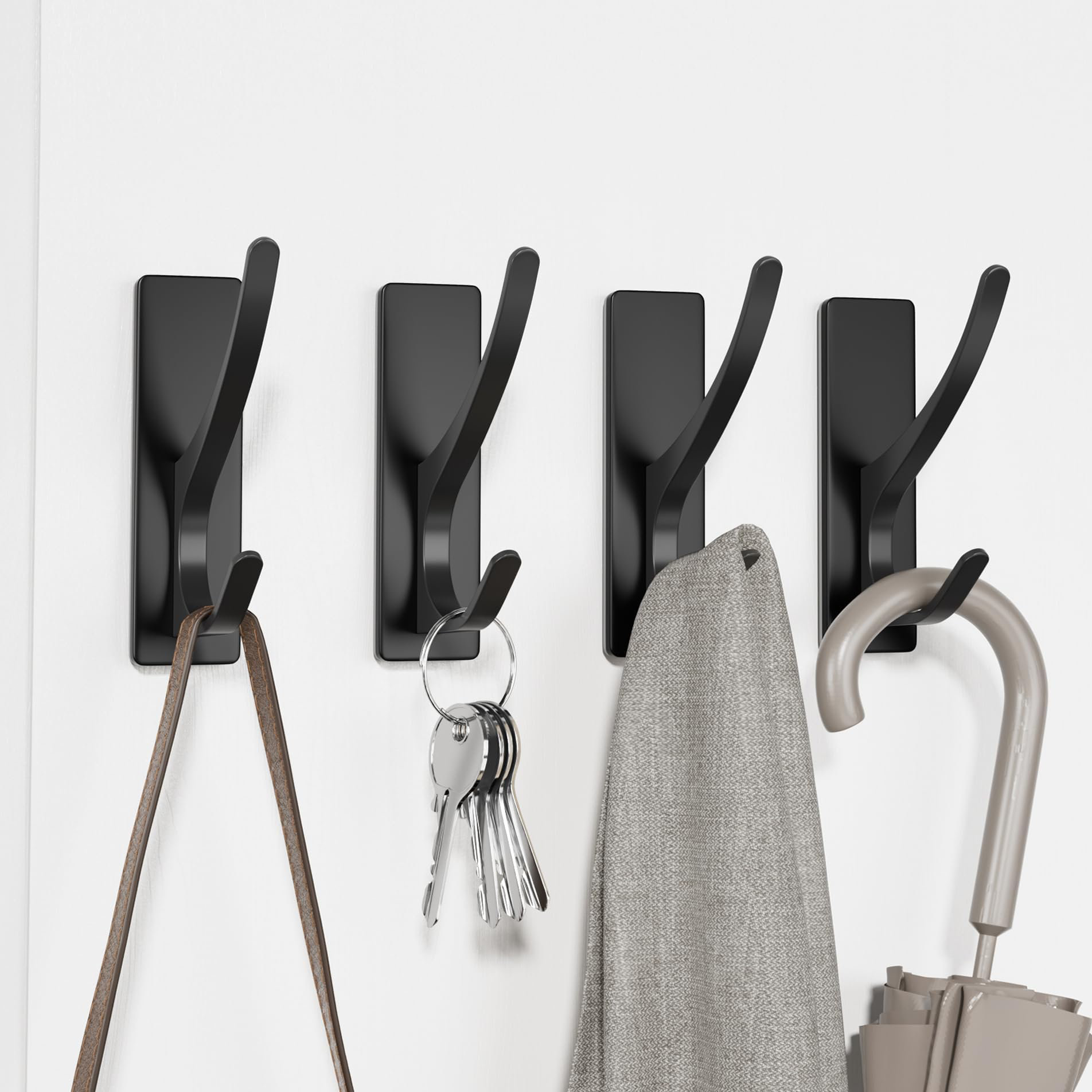 Latitude Run® Self Adhesive Coat Hooks For Hanging, Heavy Duty
