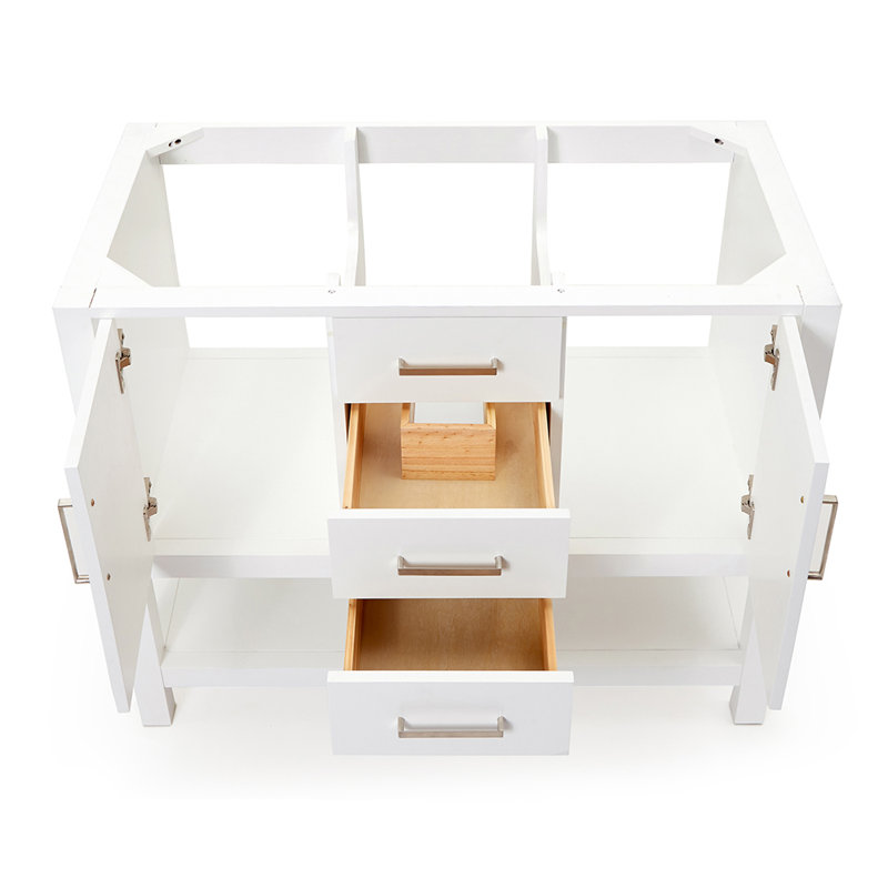 Base de meuble-lavabo simple 42 po Abdullah, Blanc