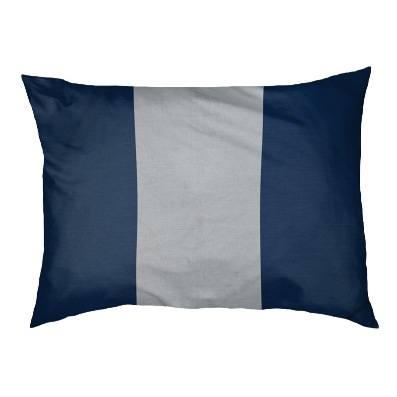 Phoenix Polyester Pet Bed, Extra Large (50" W x 40" D x 17" H), Navy Blue/Metallic Silver/Navy Blue