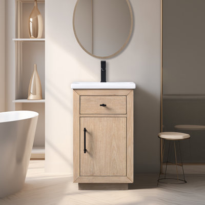 Avignon 20" Single Sink Freestanding Bathroom Vanity with Ceramic Top