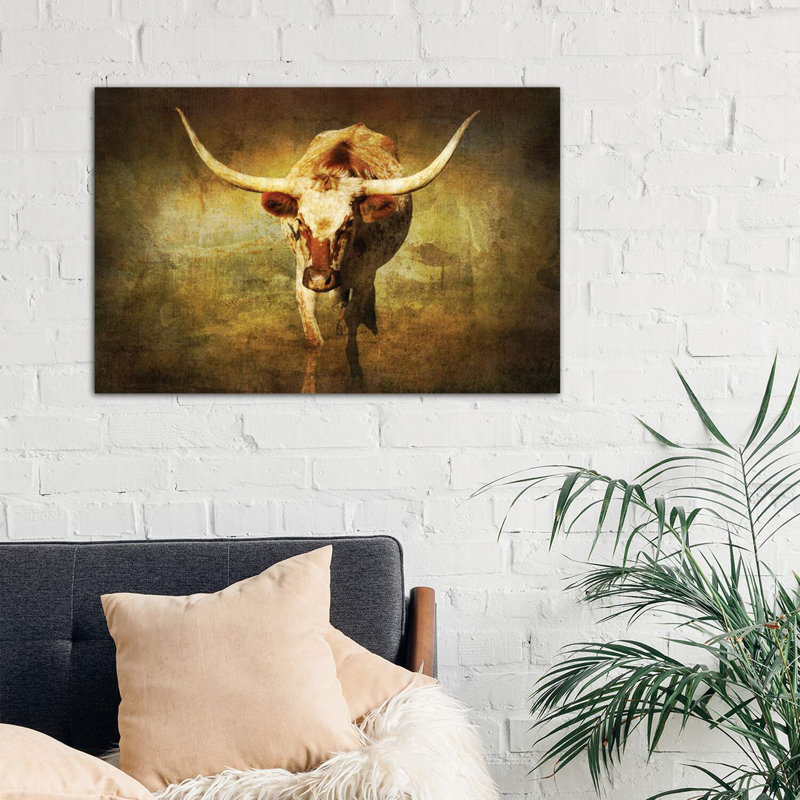Steer 1 by Rhonda Thompson - Wrapped Canvas Print, 101.6 cm H x 66.04 cm W x 3.175 cm D