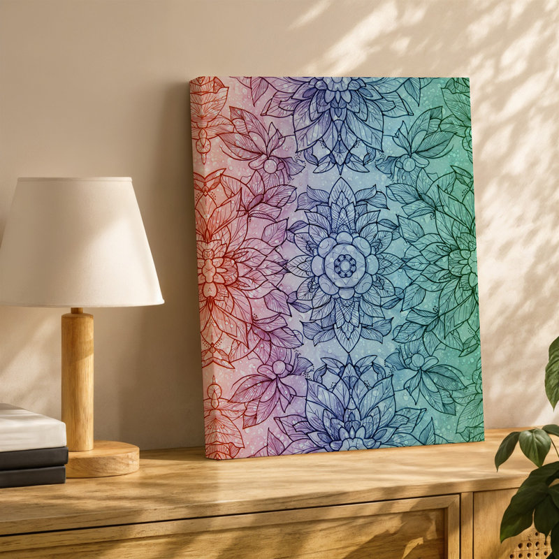 Reproduction d'art sur toile, "Mandala", toile, H 12 po x l 9 po
