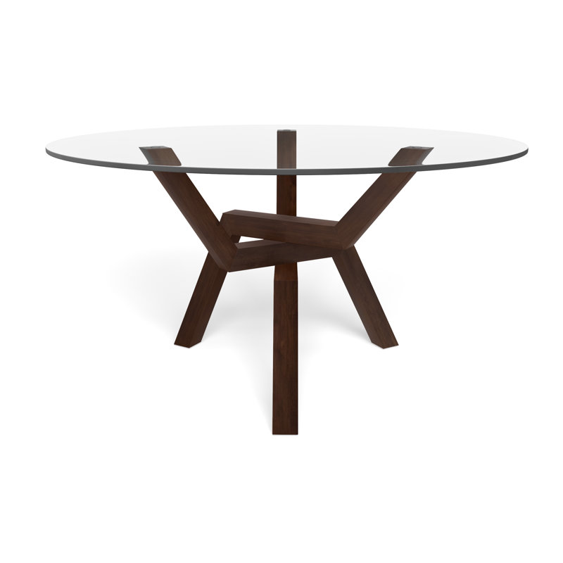 Table de salle à manger Bourbana, Café, H 29 po x l 54 po x P 54 po