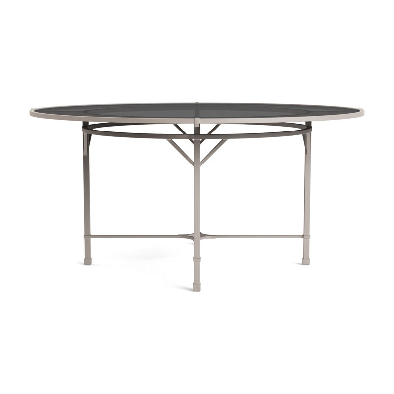 Venetian Outdoor Round Dining Table, 60" D, Dove Smooth