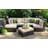 Dalziel 113'' Wide Wicker Patio Sectional with Sunbrella® Cushions