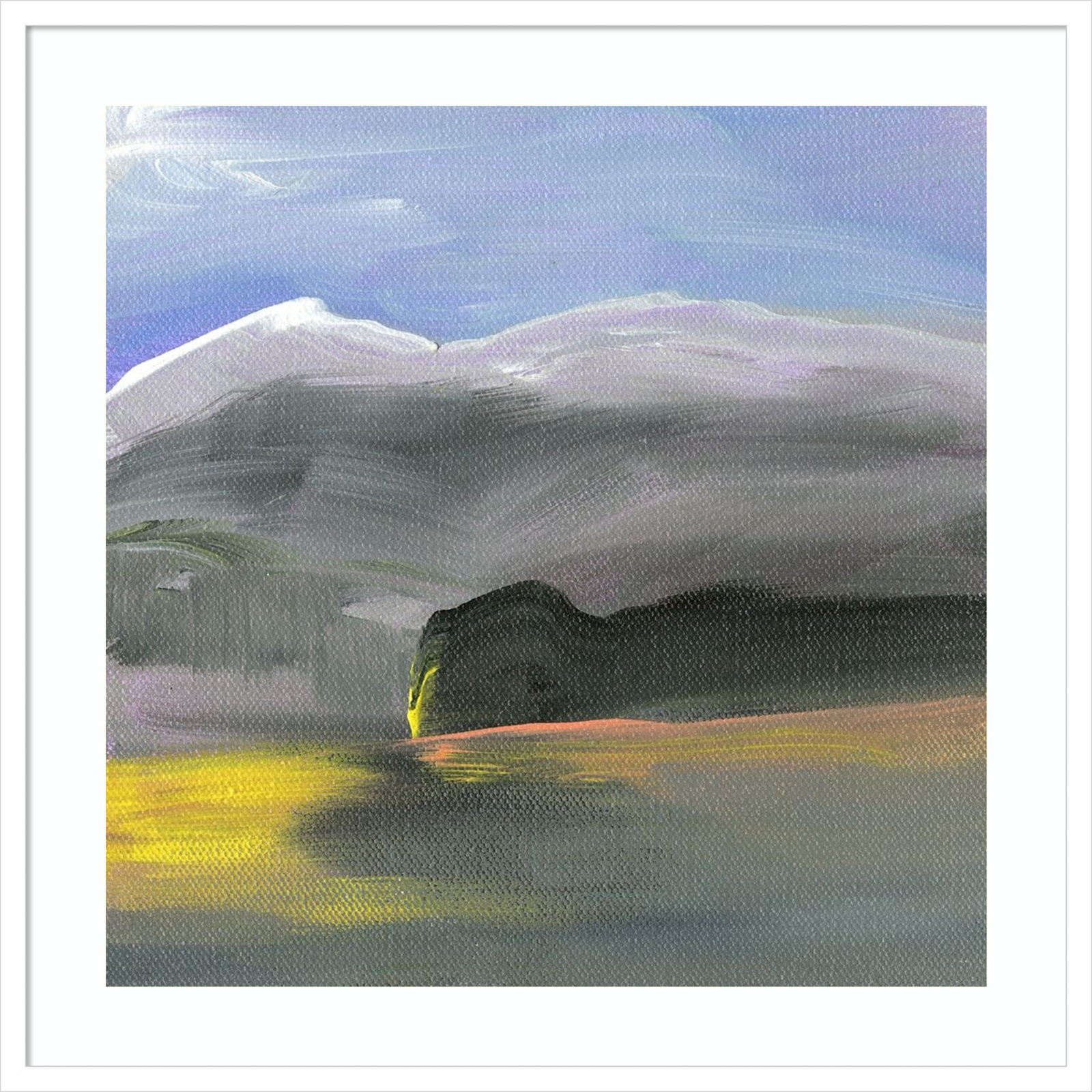 Before a Shift Print by Karen Suderman, 33" H x 33" W, White