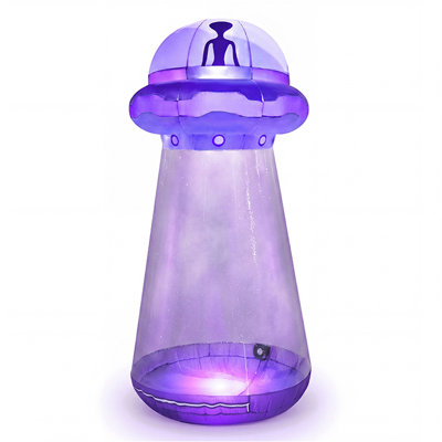 9Ft Inflatable UFO Halloween LED Decor (Purple)