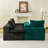 Green&Black Turtle Velvet Double Chaise Lounge Multifunctional Lazy Sofa-843493905
