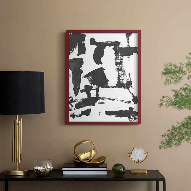 «Abstract Abstract», reproduction encadrée - prêt à accrocher, Rouge, H 29 po x l 23 po