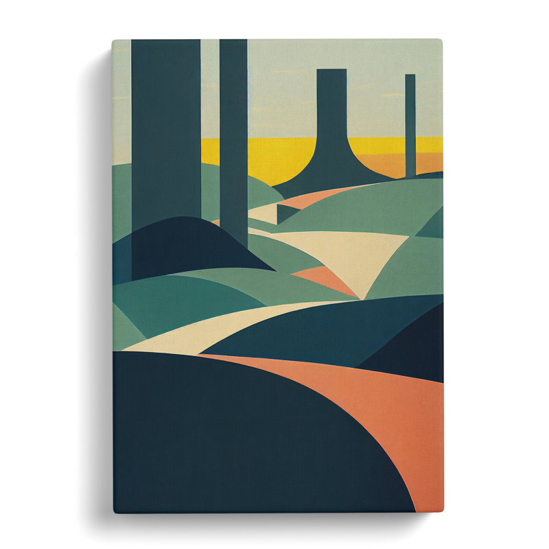 Abstract Forest Shapes No.1 - Wrapped Canvas Print, 76cm H x 50cm W x 3cm D