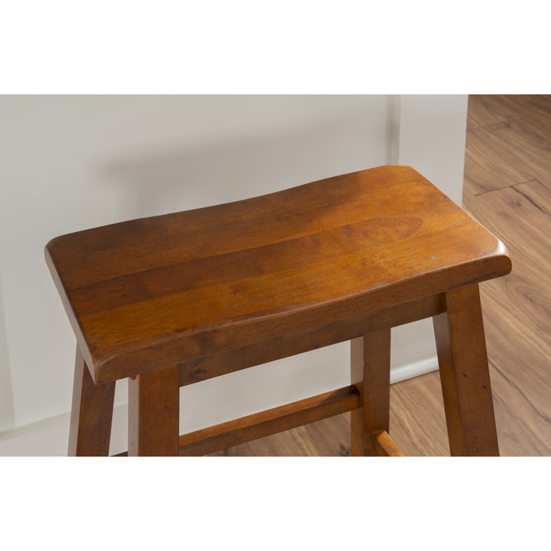 Tabouret de bar et de comptoir en bois massif Forsyth, Tabouret de comptoir (assise de 24 po de hauteur), Brun miel