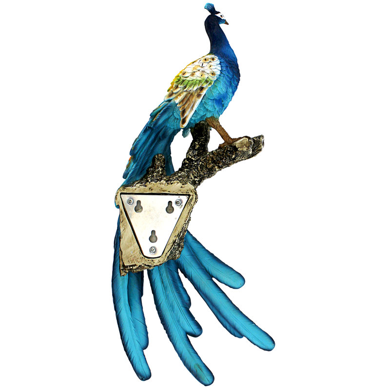 Perching Peacock Wall Sculpture