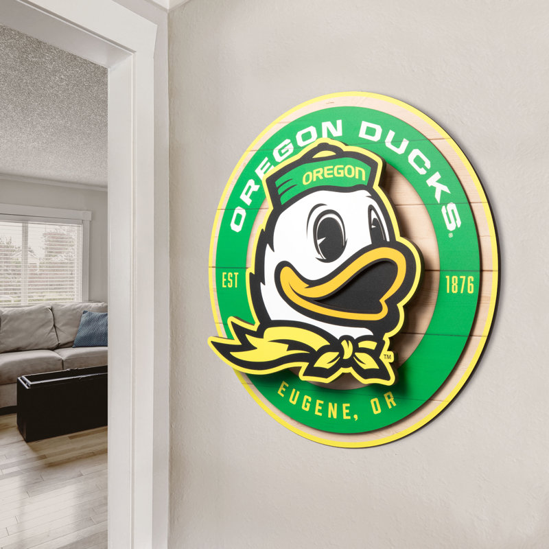 NCAA Oregon Ducks 3DX Circle Wall Art