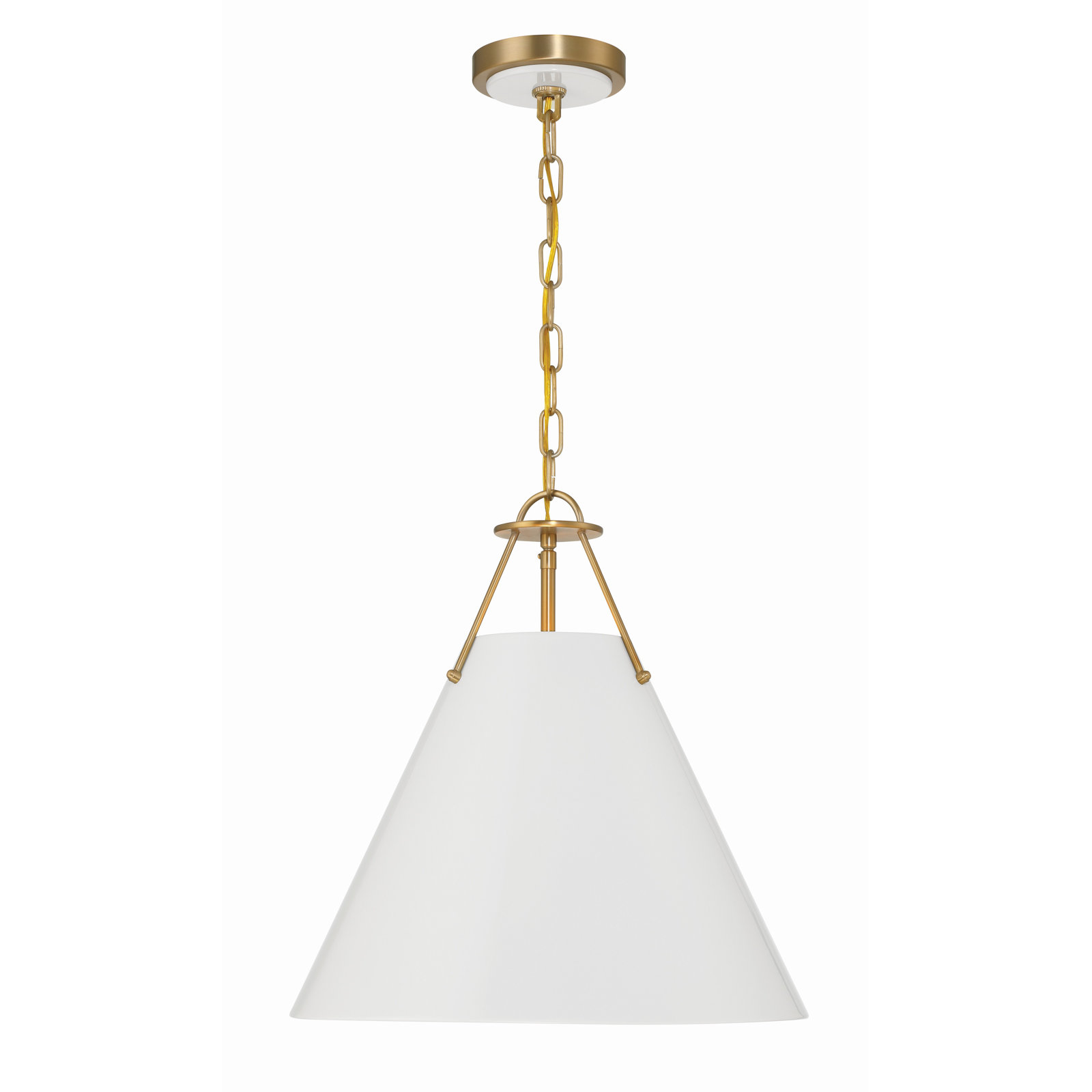 Kinston 3 - Light Cone Pendant, Gold, White