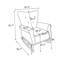 Chaise berçante à haut dossier pour chambre de bébé, siège rembourré confortable en tissu berçant, fauteuil à haut dossier moderne