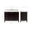 Meuble-lavabo simple 48 po avec plateau en marbre Cambridge-88398688